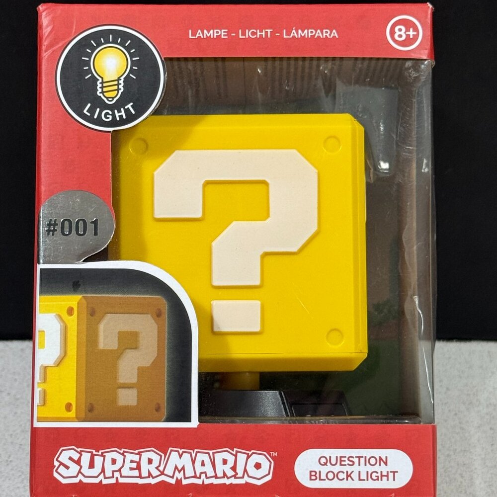 Paladone Super Mario 3D Question Block Light With Stand